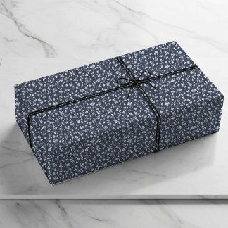 Navy Blue Classic Wedding Gift Wrapping Paper ラッピングペーパー