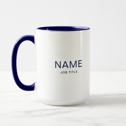 Navy Blue Combo Mug Styled With Custom Name Print マグカップ (左)