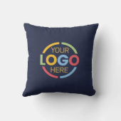 Navy Blue Companyモダン Business Logoブランド クッション (裏面)