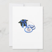 Navy Blue Coquette Nurse Graduation 招待状 (裏面)