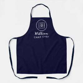 Navy Blue Corporate Business Logo Employee  エプロン