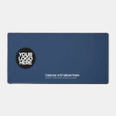 Navy Blue | Custom Business Logo Name, Slogan デスクマット (正面)