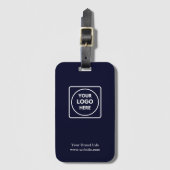Navy Blue | Custom Business Logo Promotional Tag ラゲッジタグ (正面縦)