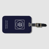 Navy Blue | Custom Business Logo Promotional Tag ラゲッジタグ (正面横)