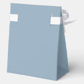 Navy Blue Cute Minimal Bow Soccer Boy Baby Shower  フェイバーボックス (裏面)