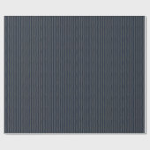 Navy Blue & Dark Gray Wonky Stripes ラッピングペーパー (フラット)