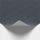 Navy Blue & Dark Gray Wonky Stripes ラッピングペーパー (角)