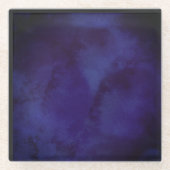 Navy blue Design Coaster ガラスコースター (正面)
