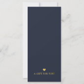 Navy Blue Elegant Modern Business Logo Gift Card (裏面)