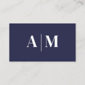 Navy Blue Elegant Professional 名刺 (裏面)