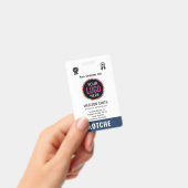 Navy Blue Employee Name Business Logo kotche バッジ (手持ち)