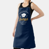 Navy Blue Family Kitchen Head Chef Modern  エプロン (インサイチュ)