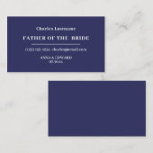 Navy Blue Father of the Bride Business Cards 名刺 (正面/裏面)