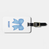 Navy + Blue Faux Glitter Bachelorette ラゲッジタグ (正面横)