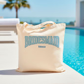 Navy + Blue Faux Glitter BRIDESMAID トートバッグ