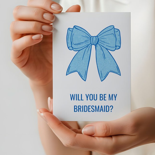 Navy + Blue Faux Glitter Wedding Party Proposal (クリエイターアップロード済み)