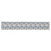 Navy Blue Floral Home Decor Table Runner ロングテーブルランナー (横)