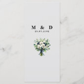 Navy Blue Floral Wedding Menu メニュー (裏面)