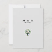 Navy Blue Floral Wedding Table Numbers (裏面)