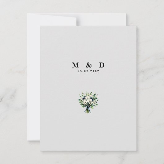 Navy Blue Floral Wedding Table Numbers (裏面)