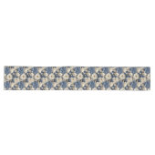 Navy Blue Flowers Elegant Table Decor Runner ロングテーブルランナー (横)