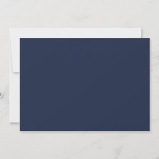 Navy Blue Frame Flat Note Card ノートカード (裏面)