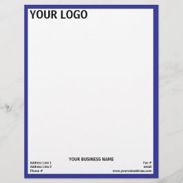 Navy Blue Frame Generic Adaptable レターヘッド
