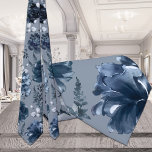 Navy Blue Garden Florals Dusty Blue Wedding  ネクタイ<br><div class="desc">A classic navy blue and dusty blue wedding neck tie featuring a watercolor-painted assembly of garden florals including peonies in shades of navy blue,  muted navy,  dusty grays and dusty blues. A classic navy and dusty blue wedding neck tie.</div>