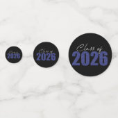 Navy Blue Glitter Class of 2026 コンフェッティ (正面)