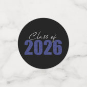Navy Blue Glitter Class of 2026 コンフェッティ (スモール正面)