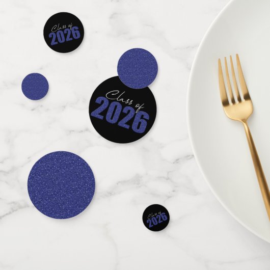 Navy Blue Glitter Class of 2026 コンフェッティ (グループ)