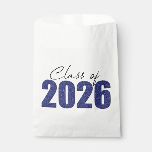Navy Blue Glitter Class of 2026 フェイバーバッグ (正面)