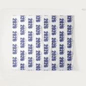 Navy Blue Glitter Class of 2026 Photo Backdrop タペストリー (正面(横))