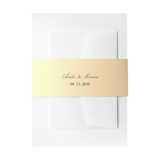 Navy Blue Gold Baroque Wedding 招待状ベリーバンド (正面例)