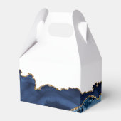 Navy Blue Gold Christian Cross Confirmation Party フェイバーボックス (裏面サイド)