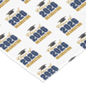 Navy Blue Gold Class of 2026 Graduation Party ショートテーブルランナー (コーナー)