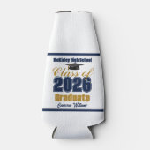 Navy Blue Gold Class of 2026 Graduation Party ボトルクーラー (正面)