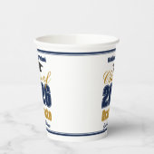 Navy Blue Gold Class of 2026 Graduation Party 紙コップ (左)