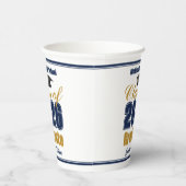 Navy Blue Gold Class of 2026 Graduation Party 紙コップ (右)