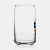 Navy Blue Gold Custom Class of 2026 Graduation ガラス缶 (右)