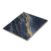 Navy Blue & Gold Natural Marble – Luxury タイル (側面)