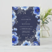 Navy Blue Grand Winter Wedding 招待状 (スタンド正面)