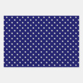 Navy Blue Gray Patterned Wrapping Paper Sheets ラッピングペーパーシート (正面3)
