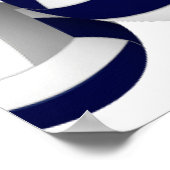 navy blue gray volleyballs birthday party welcome ポスター (角)