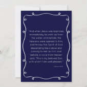 Navy Blue Hand Drawn Baptism Invitation 招待状 (裏面)