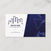 Navy Blue House Logo and White, Real Estate Agent 名刺 (正面)