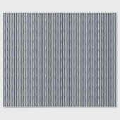 Navy Blue & Ivory Wonky Stripes ラッピングペーパー (フラット)