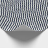 Navy Blue & Ivory Wonky Stripes ラッピングペーパー (角)