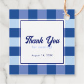 Navy Blue Jean Baby Boy Baby Shower フェイバータグ (裏面)