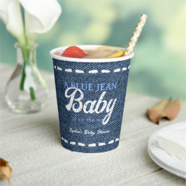 Navy Blue Jean Baby Boy Baby Shower 紙コップ